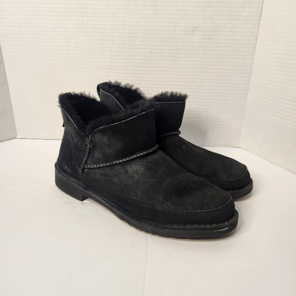 UGG Melrose Black Suede Ankle Boot‎ Womens Size 10